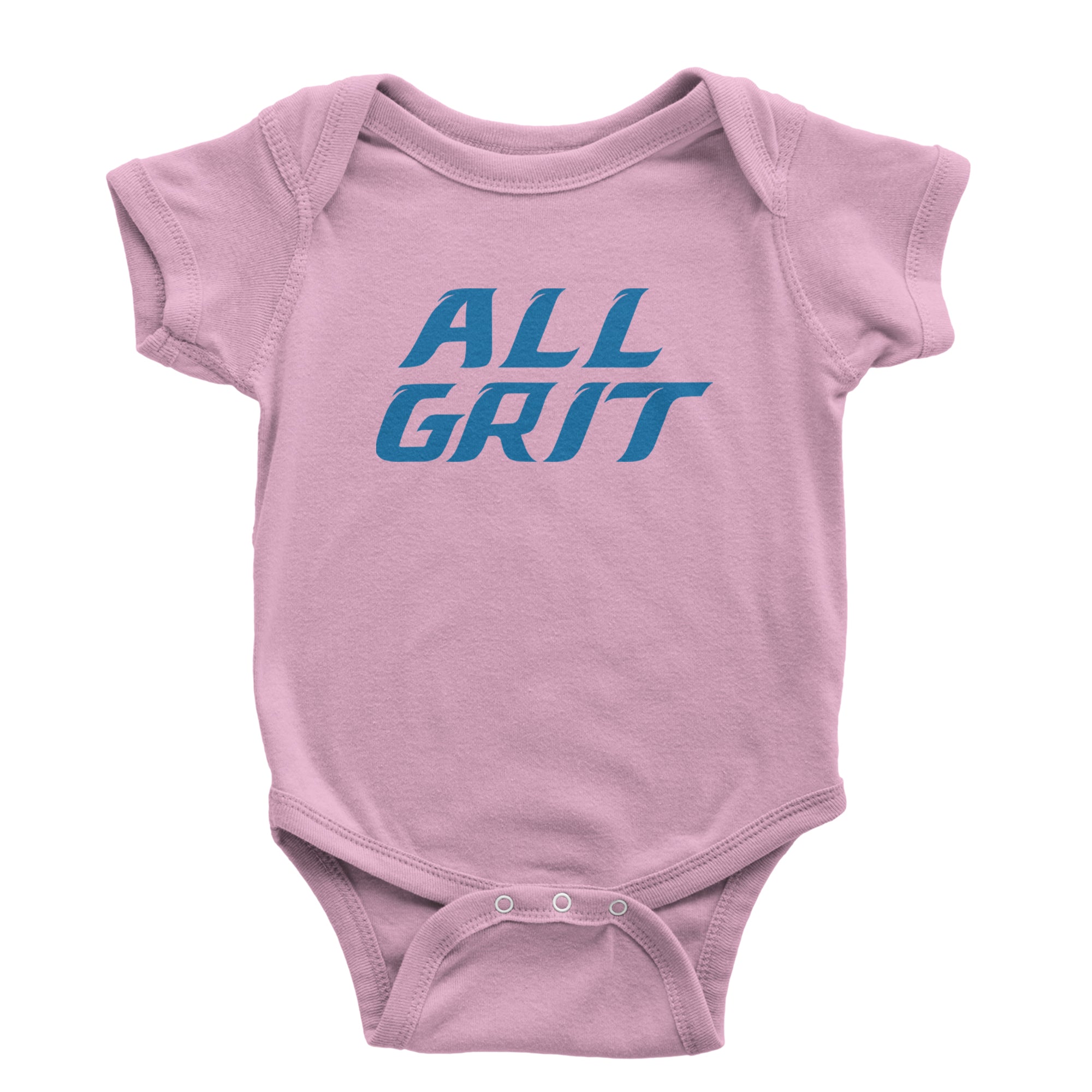 All Grit Detroit Football Infant One-Piece Romper Bodysuit Or Toddler T-shirt Light Pink