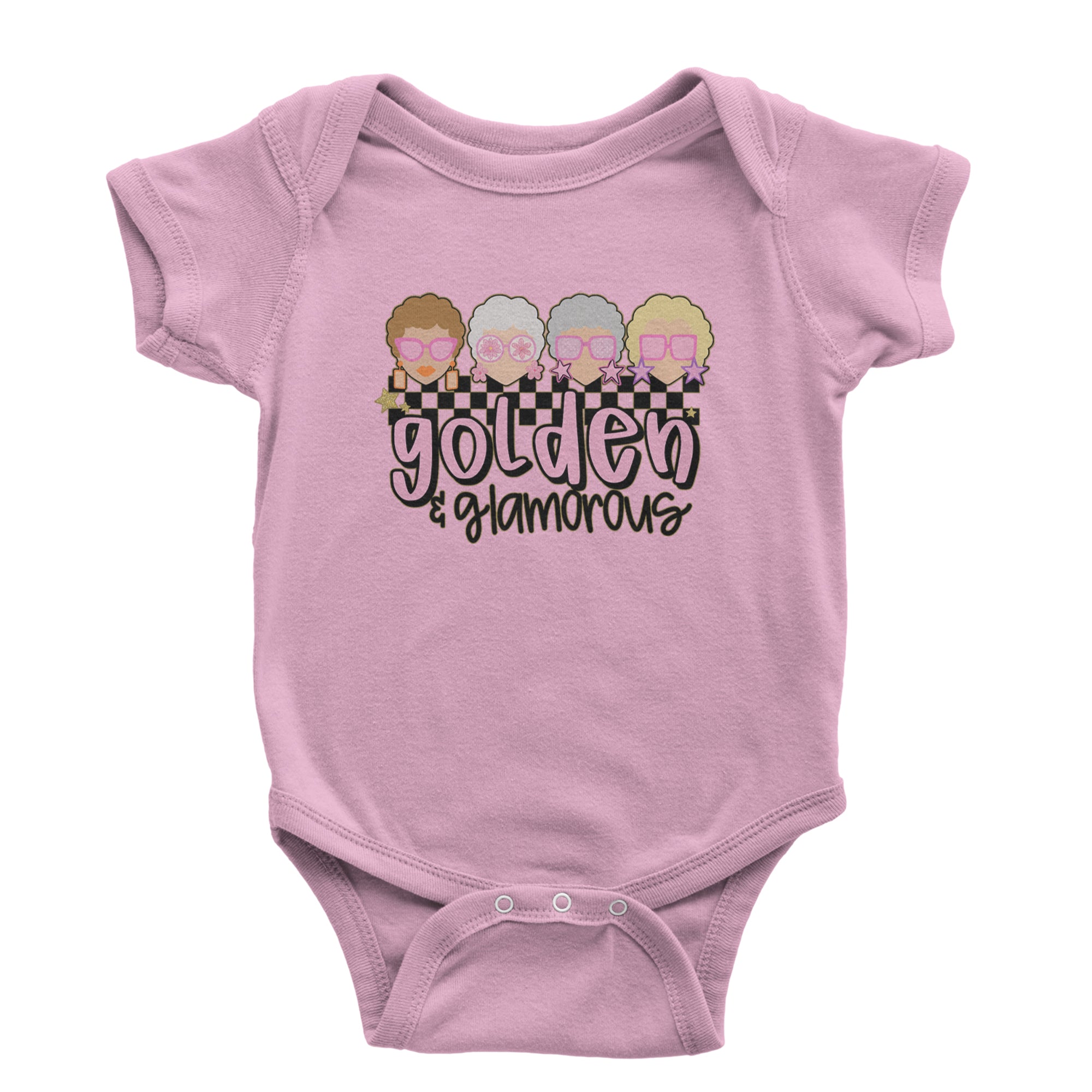 Golden And Glamorous Golden Girls Infant One-Piece Romper Bodysuit Or Toddler T-shirt Light Pink