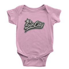 Sin City Vegas Retro Vintage Infant One-Piece Romper Bodysuit Or Toddler T-shirt Light Pink