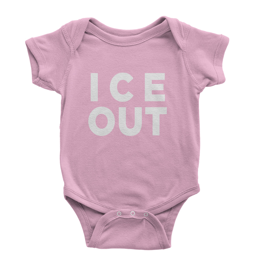 Ice Out Protest Infant One-Piece Romper Bodysuit Or Toddler T-shirt Light Pink