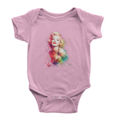 Mrs. Monroe Watercolors Bombshell Infant One-Piece Romper Bodysuit Or Toddler T-shirt Light Pink