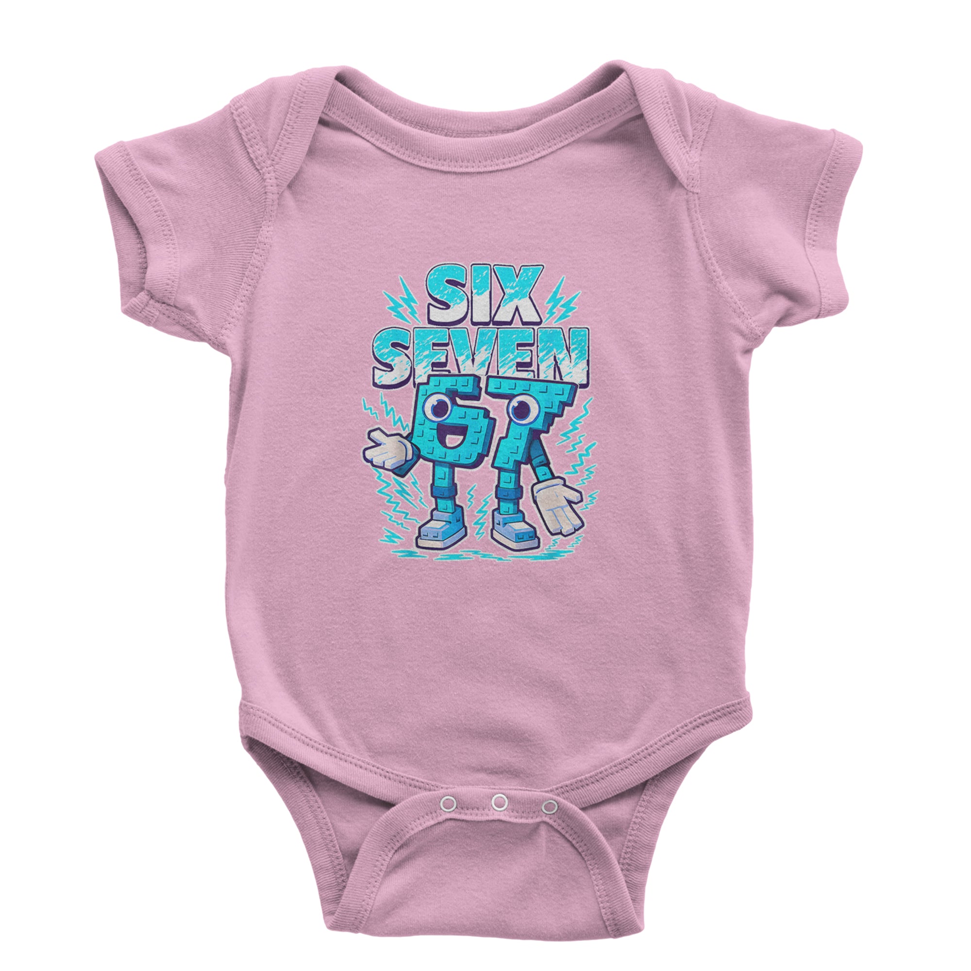 67 Brainrot Meme Slang Infant One-Piece Romper Bodysuit Or Toddler T-shirt Light Pink