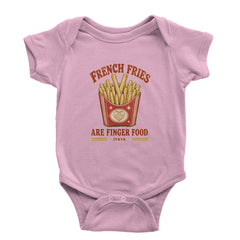 French Fries Are Finger Food IYKYK Infant One-Piece Romper Bodysuit Or Toddler T-shirt Light Pink
