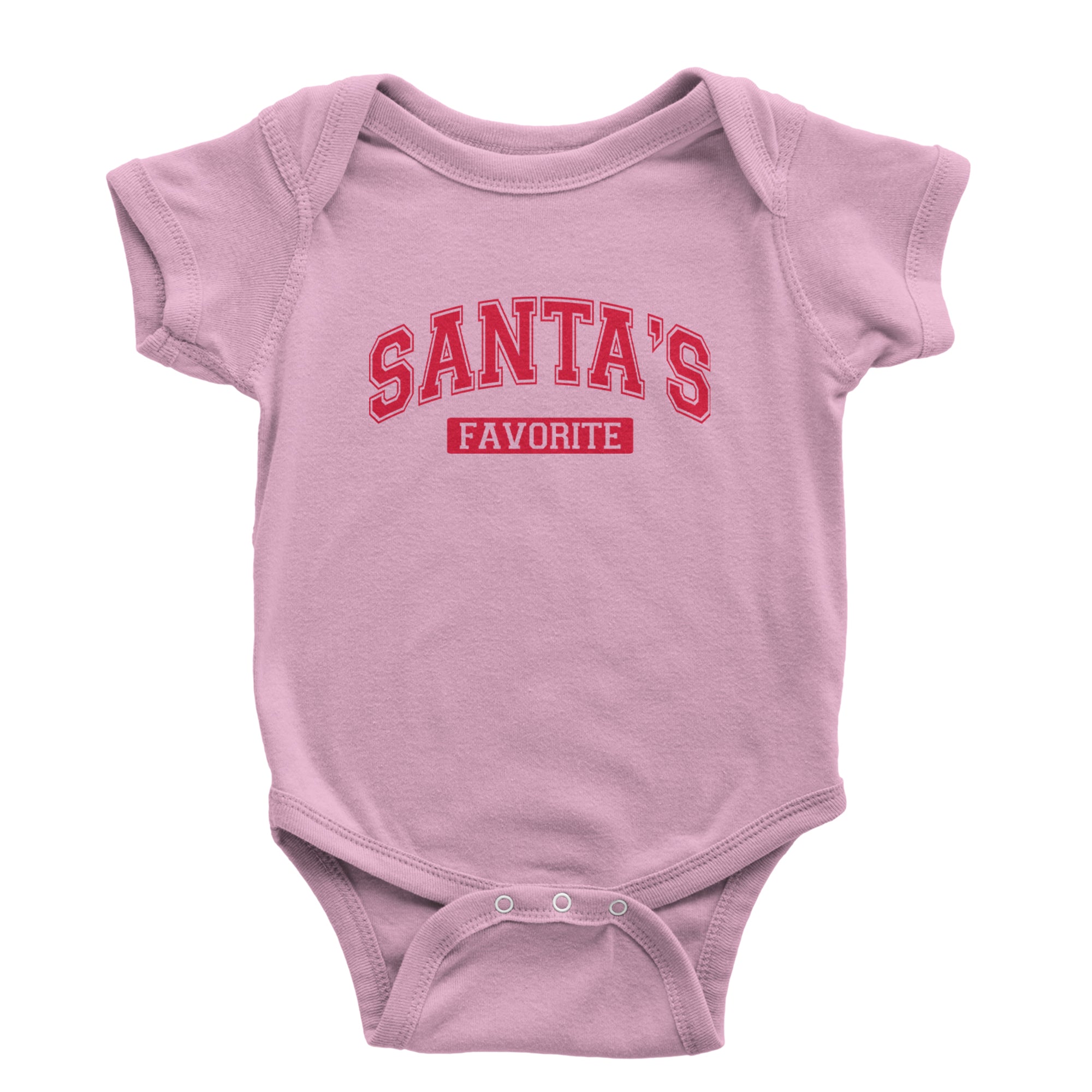 Santa's Favorite Infant One-Piece Romper Bodysuit Or Toddler T-shirt Light Pink