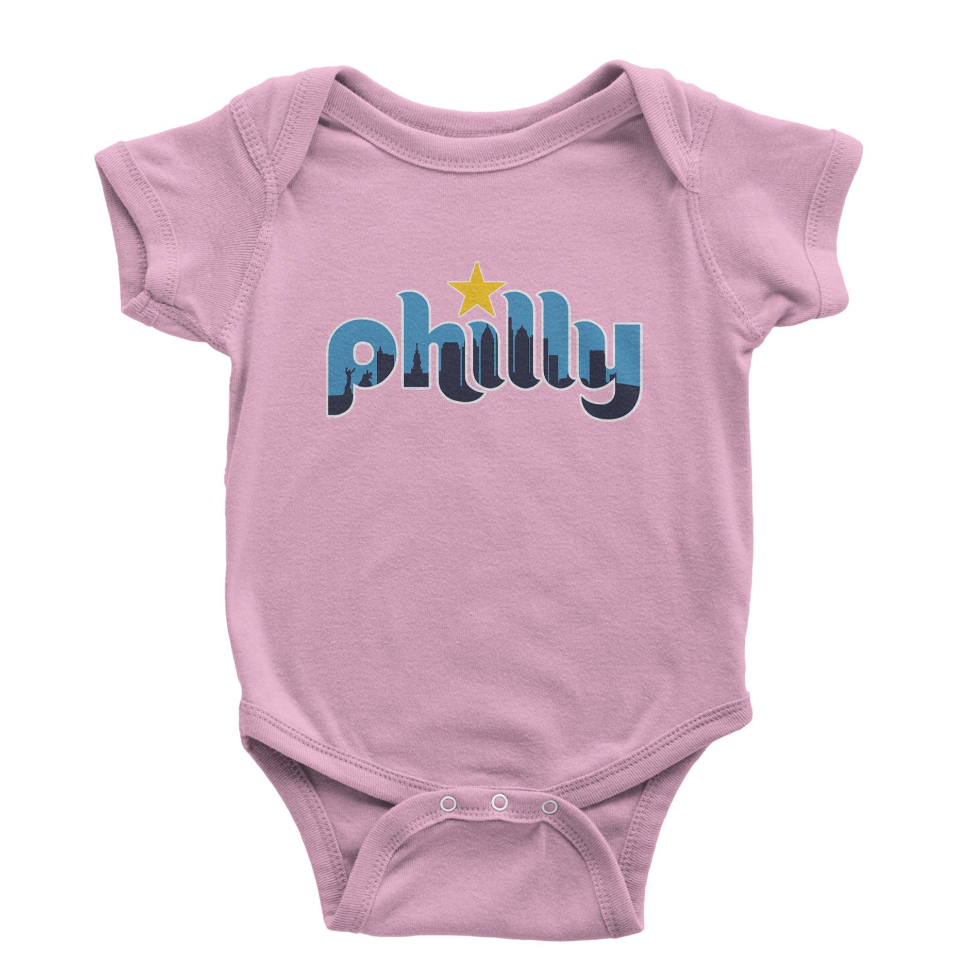 Skyline Philly Philadelphia Infant One-Piece Romper Bodysuit Or Toddler T-shirt Light Pink