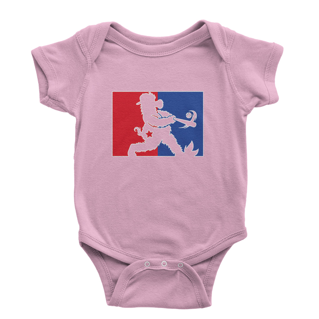 Batter Up Philly Baseball Phan Infant One-Piece Romper Bodysuit Or Toddler T-shirt Light Pink