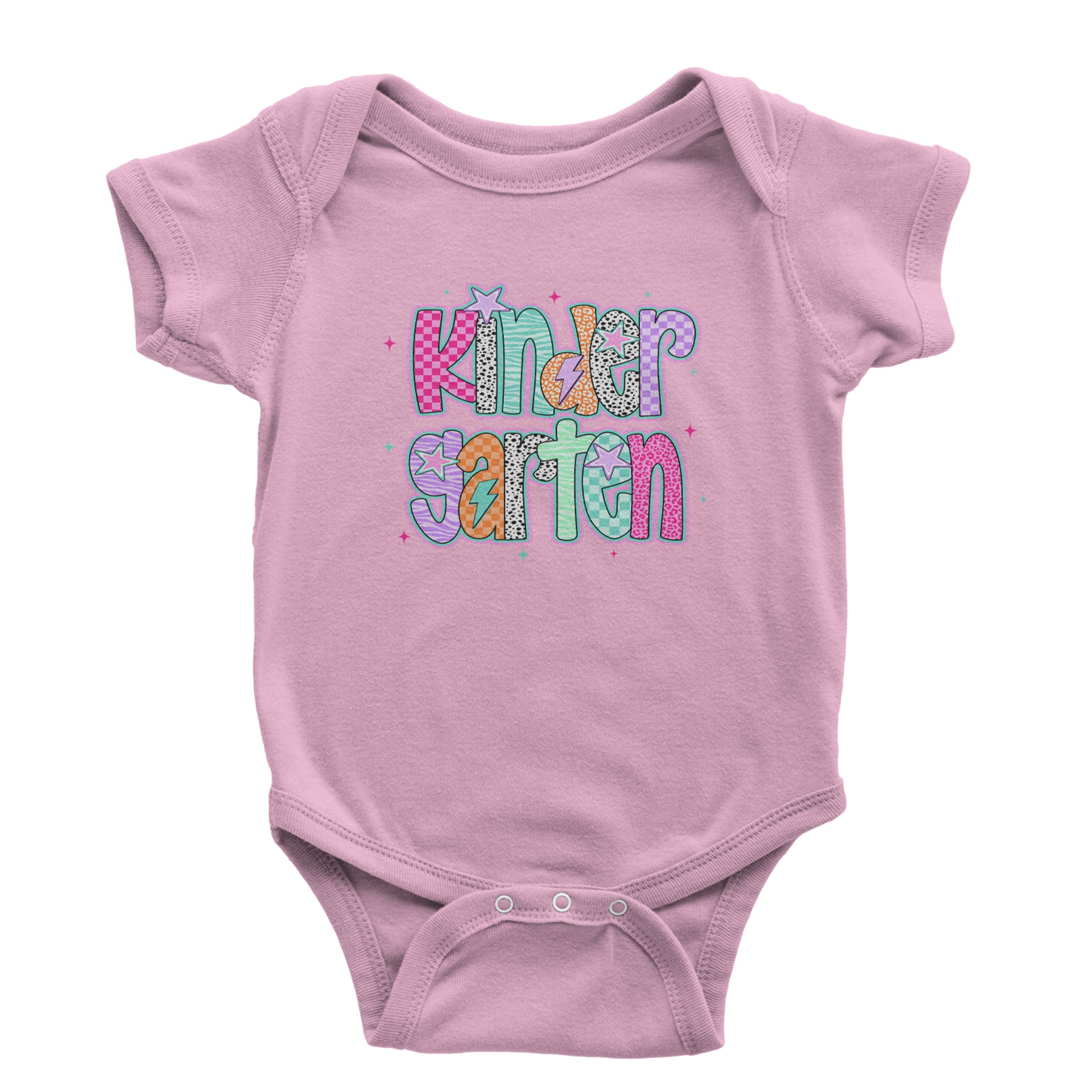 Kindergarten Cutie Colorful Back to School Infant One-Piece Romper Bodysuit Or Toddler T-shirt Light Pink