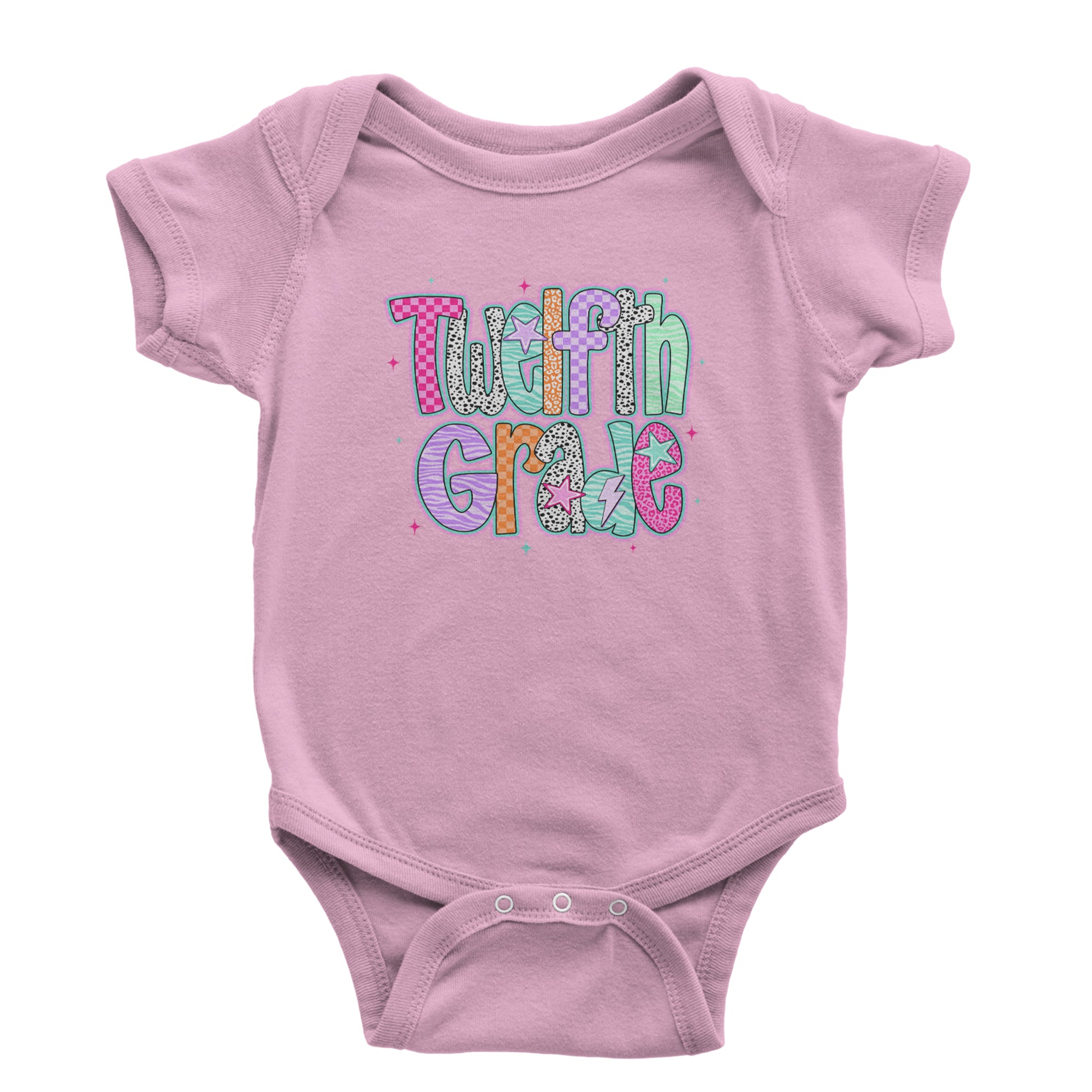 Senior Year Colorful Back to School Infant One-Piece Romper Bodysuit Or Toddler T-shirt Light Pink