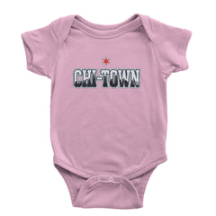 Chicago Chi-Town City Pride Infant One-Piece Romper Bodysuit Or Toddler T-shirt Light Pink