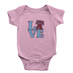Love Philly Liberty Bell Infant One-Piece Romper Bodysuit Or Toddler T-shirt Light Pink