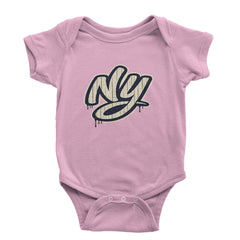 NYC New York City Grunge Street Infant One-Piece Romper Bodysuit Or Toddler T-shirt Light Pink
