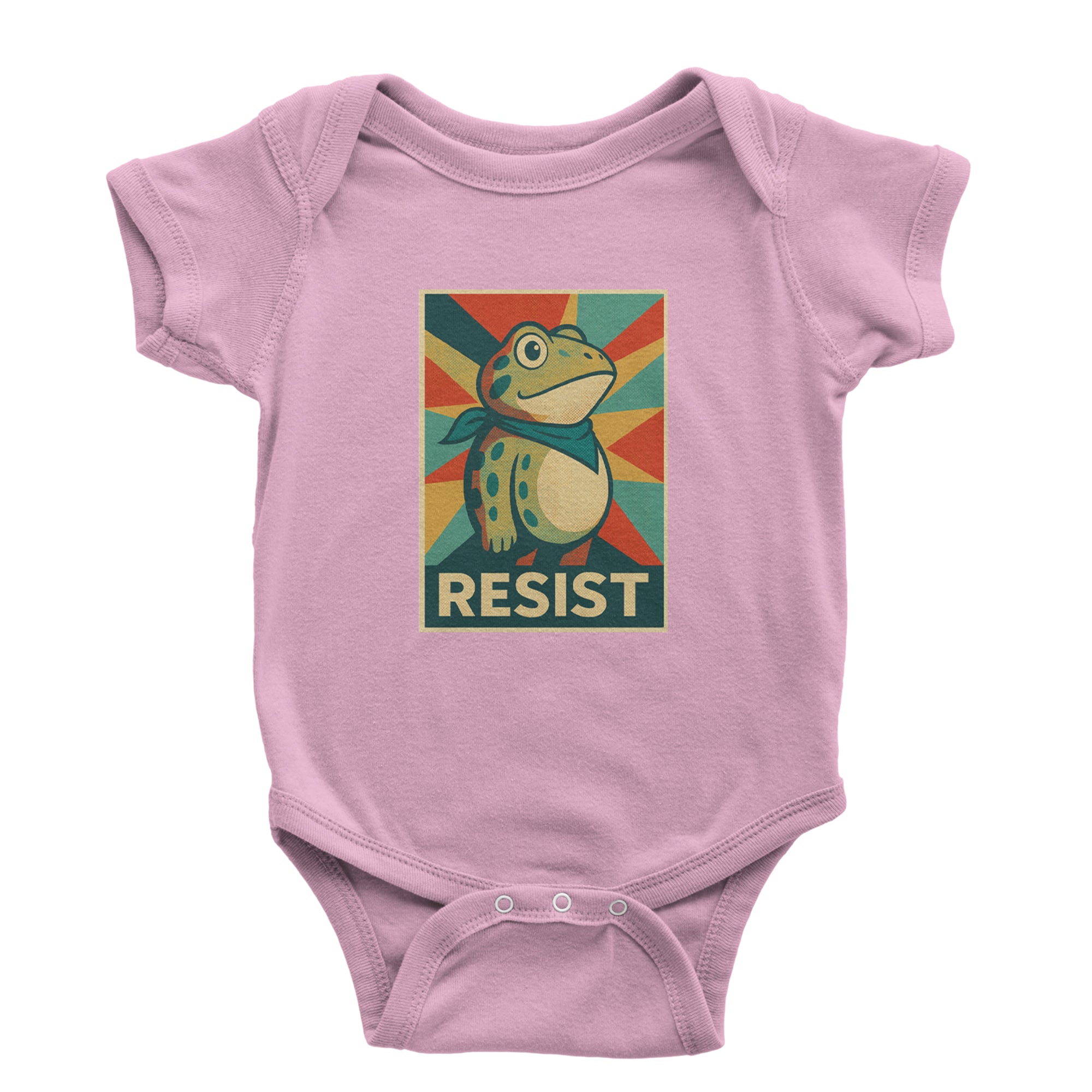 Resist Portland Protest Frog Infant One-Piece Romper Bodysuit Or Toddler T-shirt Light Pink