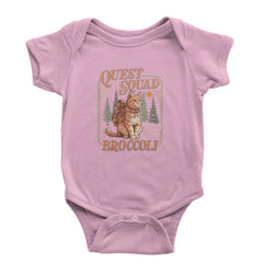 Quest Squad Broccoli Cat Fantasy Reader  Infant One-Piece Romper Bodysuit Or Toddler T-shirt Light Pink