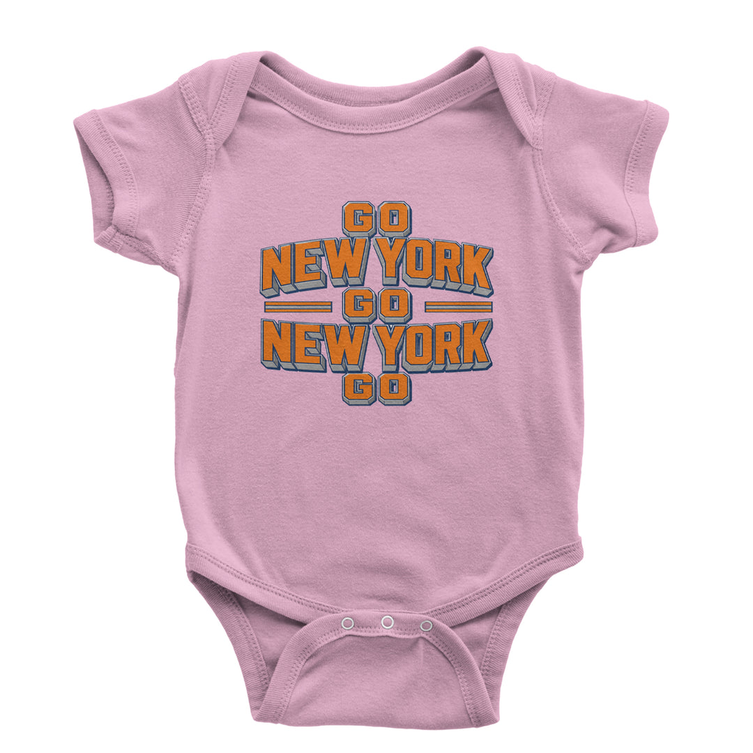 Go New York Go Basketball Infant One-Piece Romper Bodysuit Or Toddler T-shirt Light Pink