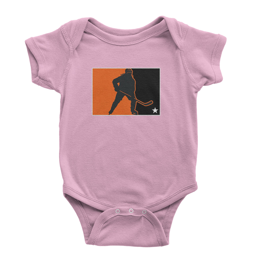 Hockey Enforcer Retro Vintage Infant One-Piece Romper Bodysuit Or Toddler T-shirt Light Pink