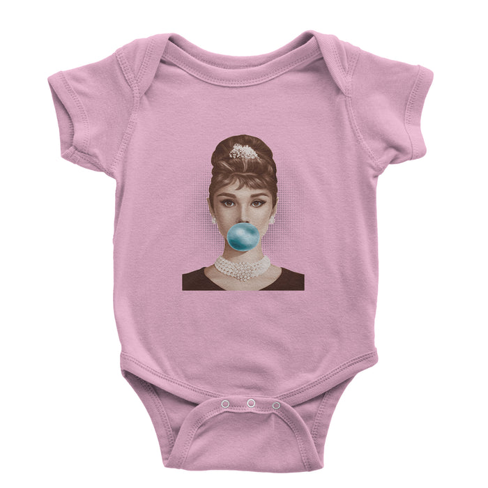 Audrey Hepburn Chewing Bubble Gum American Icon Infant One-Piece Romper Bodysuit Or Toddler T-shirt