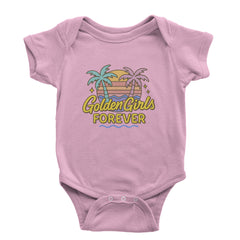 Golden Girls Forever Retro Sunset Infant One-Piece Romper Bodysuit Or Toddler T-shirt Light Pink