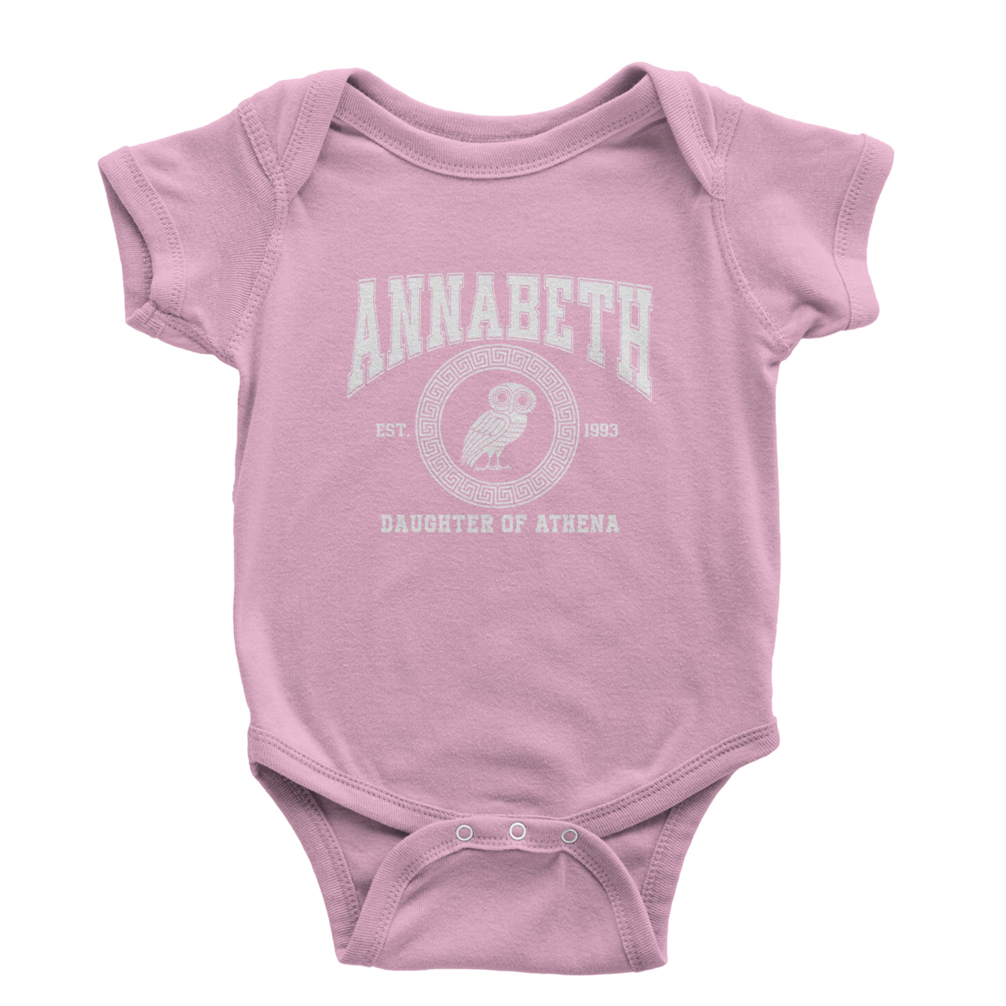 Annabeth Daughter of Athena Owl Wisdom Infant One-Piece Romper Bodysuit Or Toddler T-shirt Light Pink