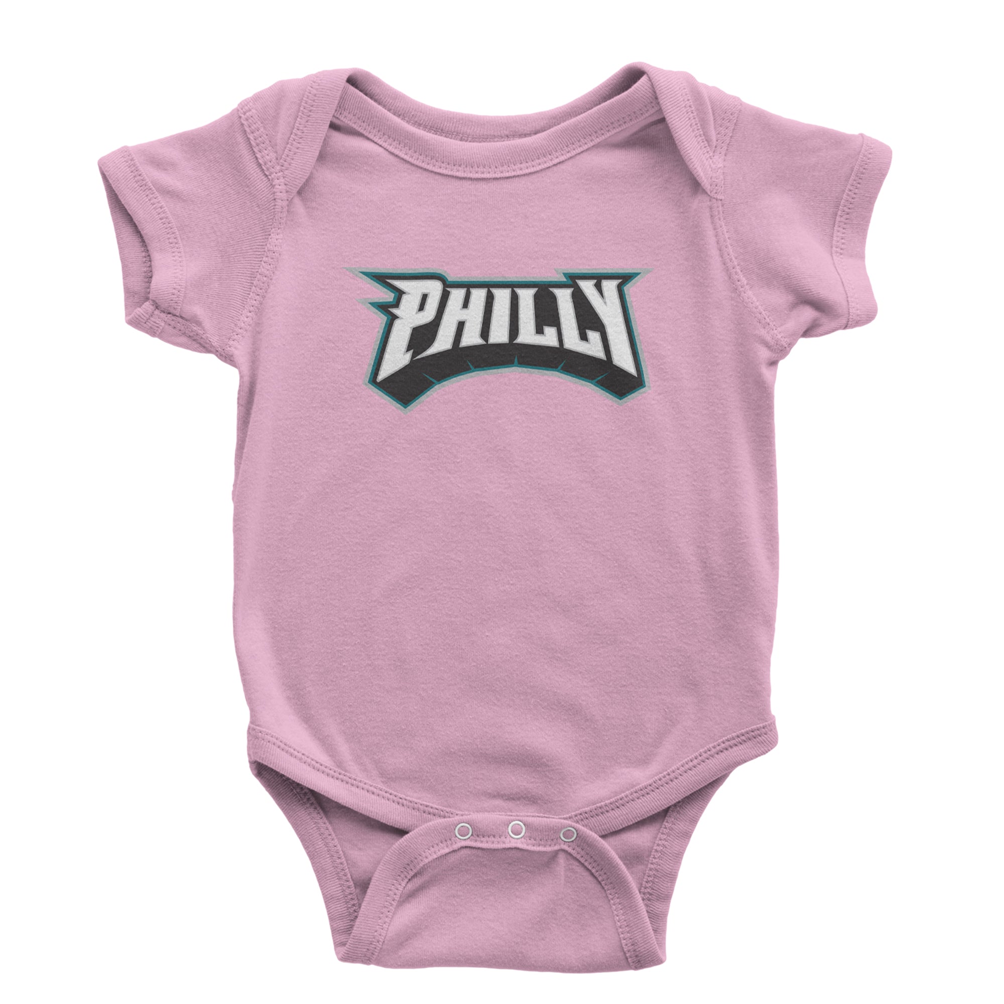Philly Bold Block Throwback Infant One-Piece Romper Bodysuit Or Toddler T-shirt Light Pink