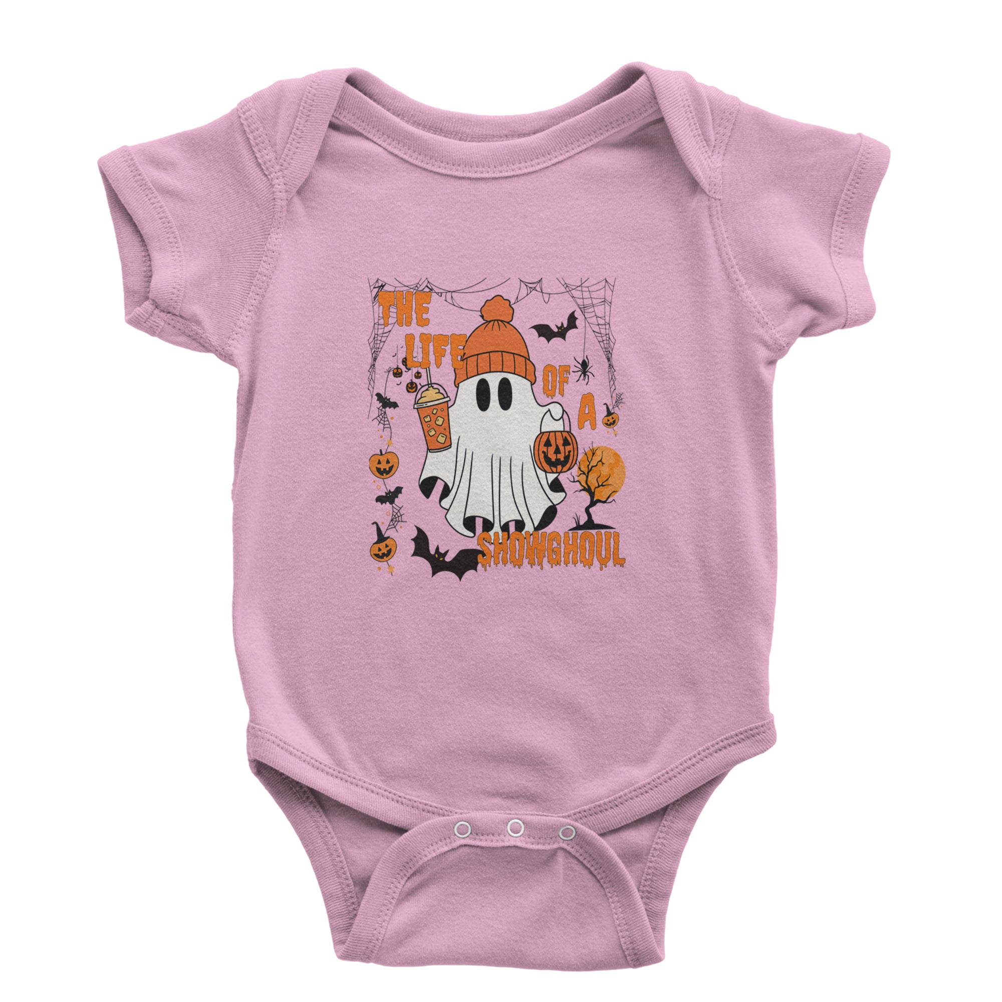 Life of a Showghoul Halloween Showgirl Vibes Infant One-Piece Romper Bodysuit or Toddler T-shirt Light Pink