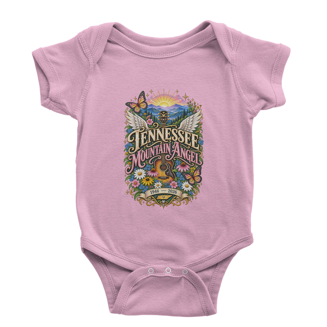 Tennessee Mountain Angel Wings Dolly Infant One-Piece Romper Bodysuit Or Toddler T-shirt Light Pink