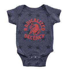 Radicalized by Basic Decency Dove Protest Statement Infant One-Piece Romper Bodysuit Or Toddler T-shirt Navy Blue STAR