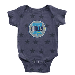 Philly Pride Liberty Bell Infant One-Piece Romper Bodysuit Or Toddler T-shirt Navy Blue STAR