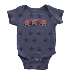 Boston City Pride Skyline Infant One-Piece Romper Bodysuit Or Toddler T-shirt Navy Blue STAR