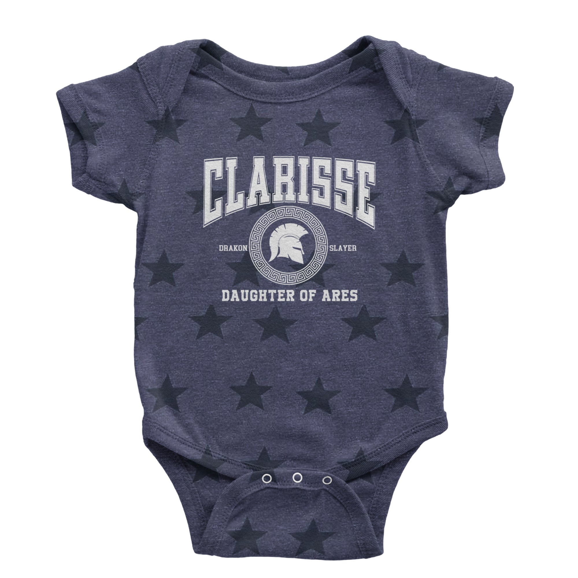 Clarisse Daughter of Ares Battle Ready Infant One-Piece Romper Bodysuit Or Toddler T-shirt Navy Blue STAR