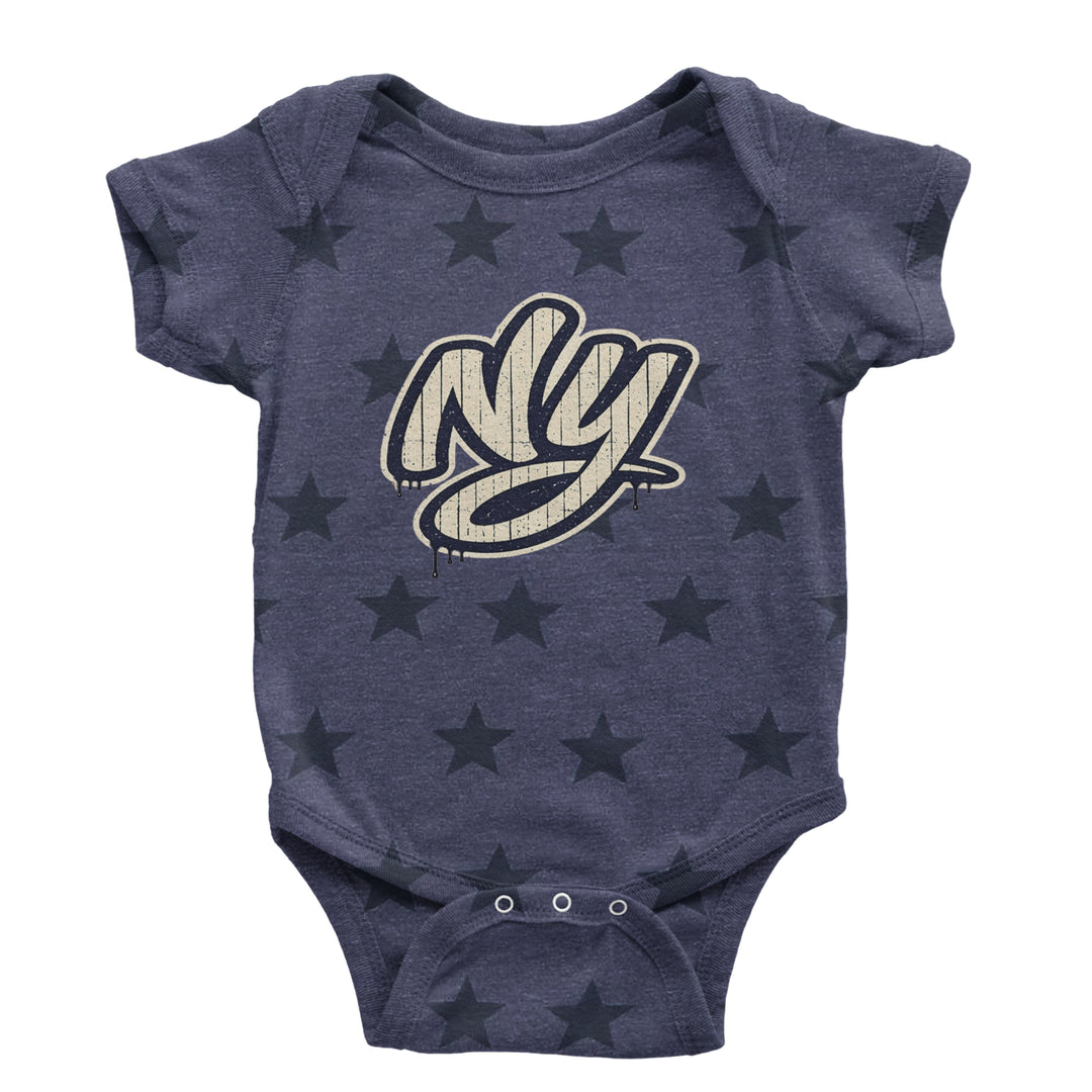 NYC New York City Grunge Street Infant One-Piece Romper Bodysuit Or Toddler T-shirt Navy Blue STAR