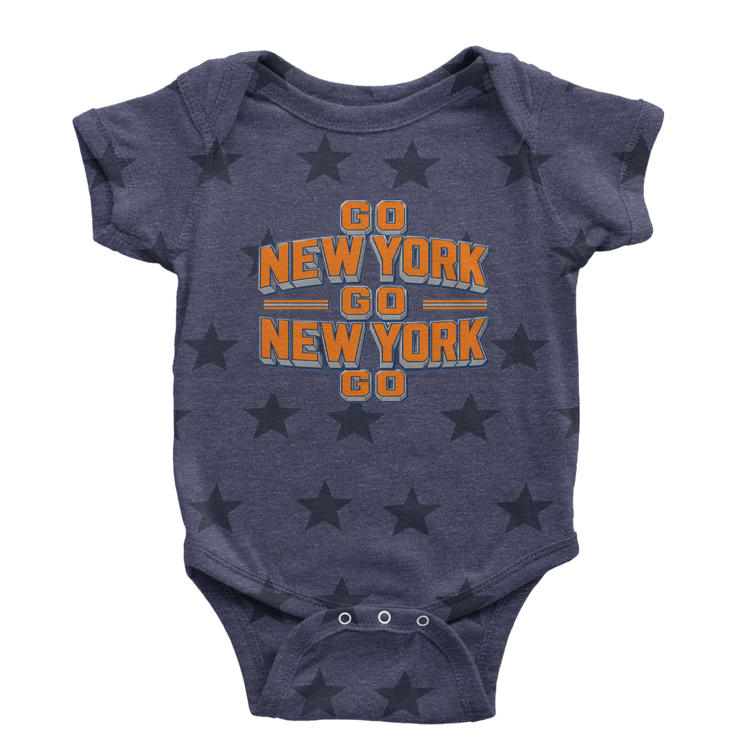 Go New York Go Basketball Infant One-Piece Romper Bodysuit Or Toddler T-shirt Navy Blue STAR