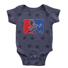 Batter Up Philly Baseball Phan Infant One-Piece Romper Bodysuit Or Toddler T-shirt Navy Blue STAR