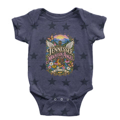 Tennessee Mountain Angel Wings Dolly Infant One-Piece Romper Bodysuit Or Toddler T-shirt Navy Blue STAR