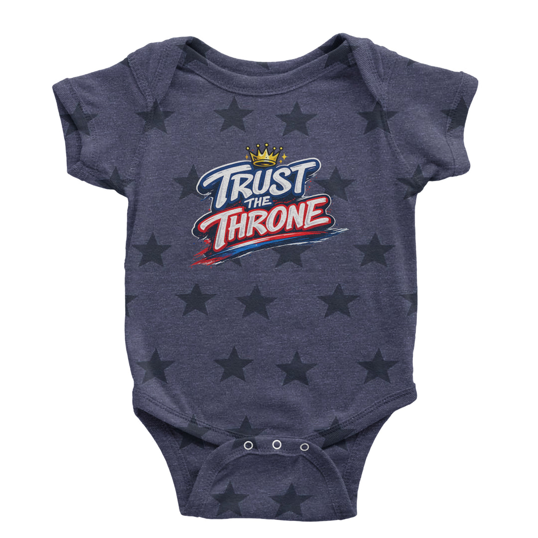 Trust The Throne Crown Philly Hoops Infant One-Piece Romper Bodysuit Or Toddler T-shirt Navy Blue STAR