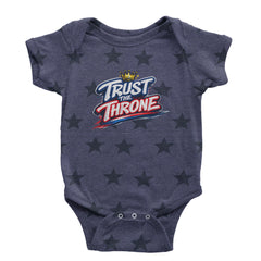 Trust The Throne Crown Philly Hoops Infant One-Piece Romper Bodysuit Or Toddler T-shirt Navy Blue STAR