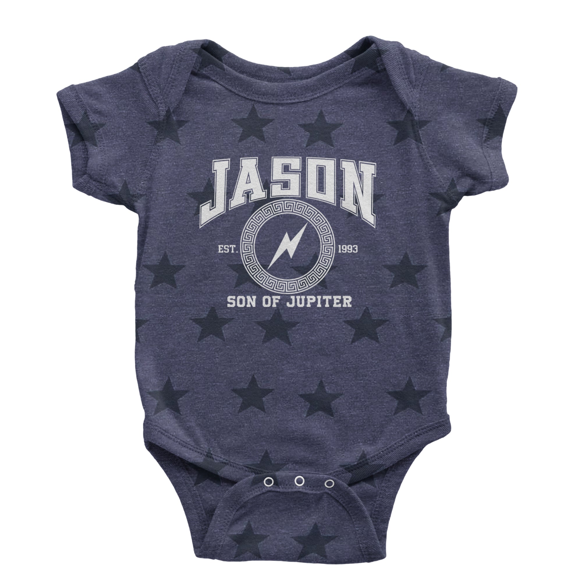 Jason Son of Jupiter Storm Bringer Infant One-Piece Romper Bodysuit Or Toddler T-shirt Navy Blue STAR
