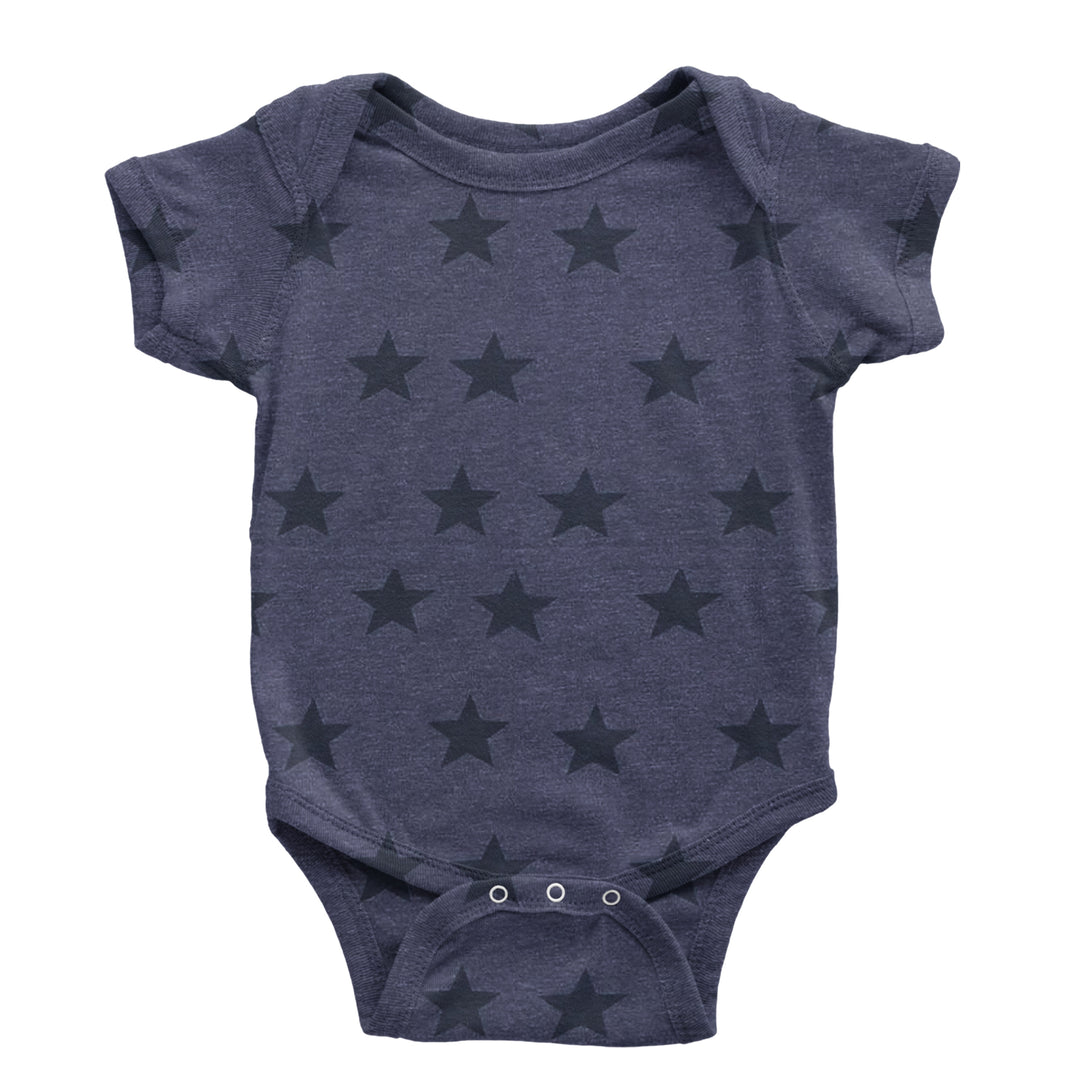 Basics - Pure &amp; Simple Blank Apparel Infant One-Piece Romper Bodysuit Or Toddler T-shirt Navy Blue STAR