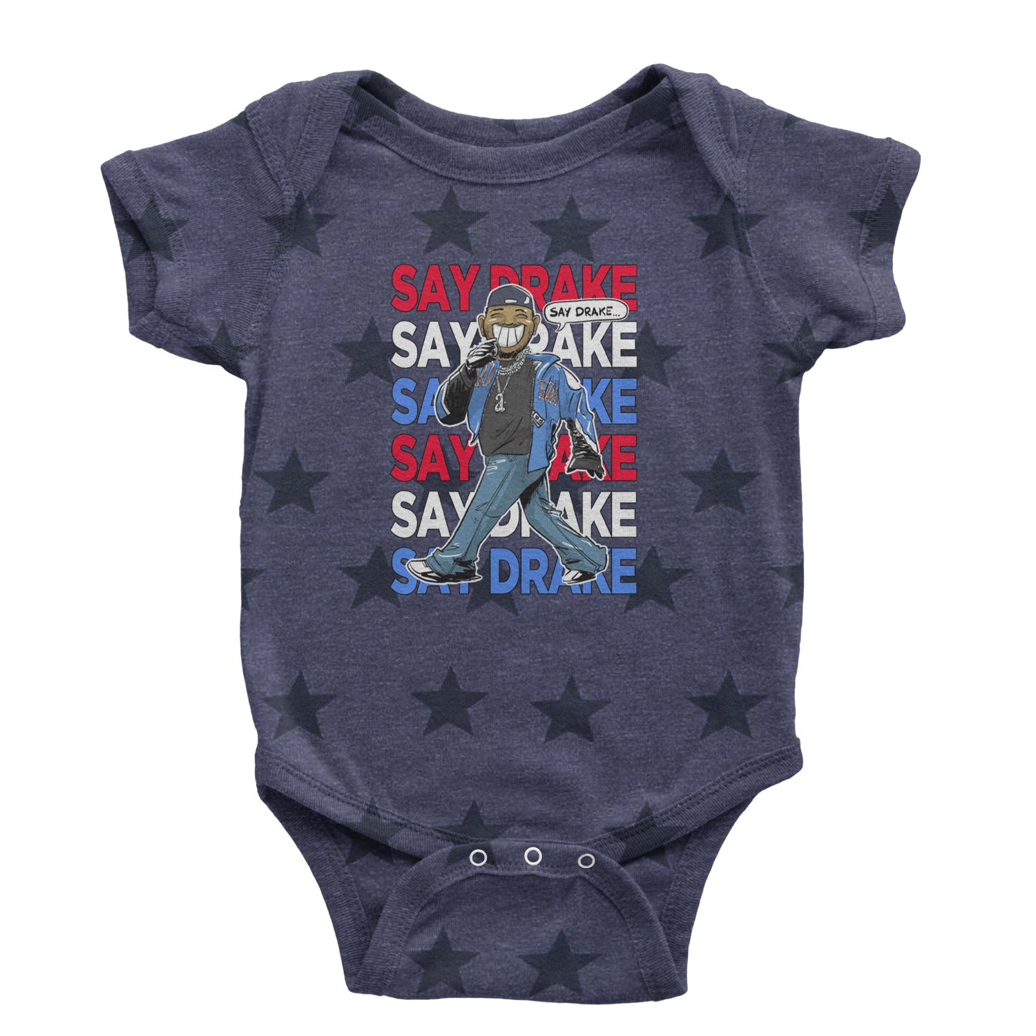 Say Drake Smiling Meme Mustard Infant One-Piece Romper Bodysuit Or Toddler T-shirt Navy Blue STAR