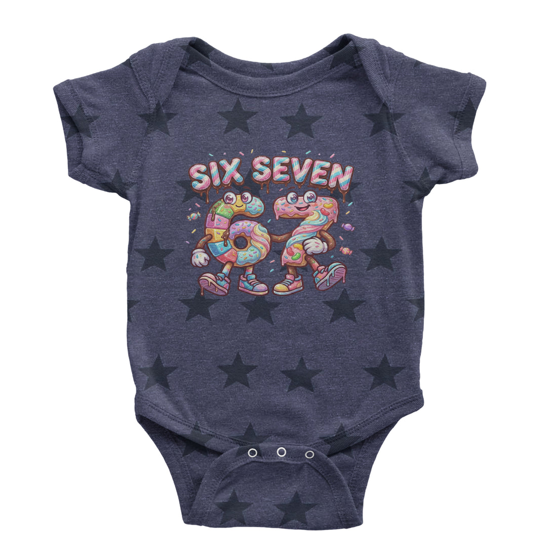 67 Candy Swirl Meme Infant One-Piece Romper Bodysuit Or Toddler T-shirt Navy Blue STAR