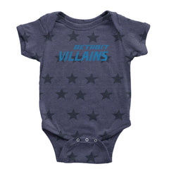 Detroit Villains Grit Football Infant One-Piece Romper Bodysuit Or Toddler T-shirt Navy Blue STAR