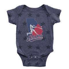 Atlanta Georgia Batter Up Infant One-Piece Romper Bodysuit Or Toddler T-shirt Navy Blue STAR