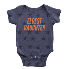Eldest Daughter Infant One-Piece Romper Bodysuit Or Toddler T-shirt Navy Blue STAR