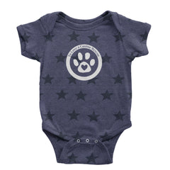 TLC To Love a Canine Dog Rescue White Infant One-Piece Romper Bodysuit Or Toddler T-shirt Navy Blue STAR