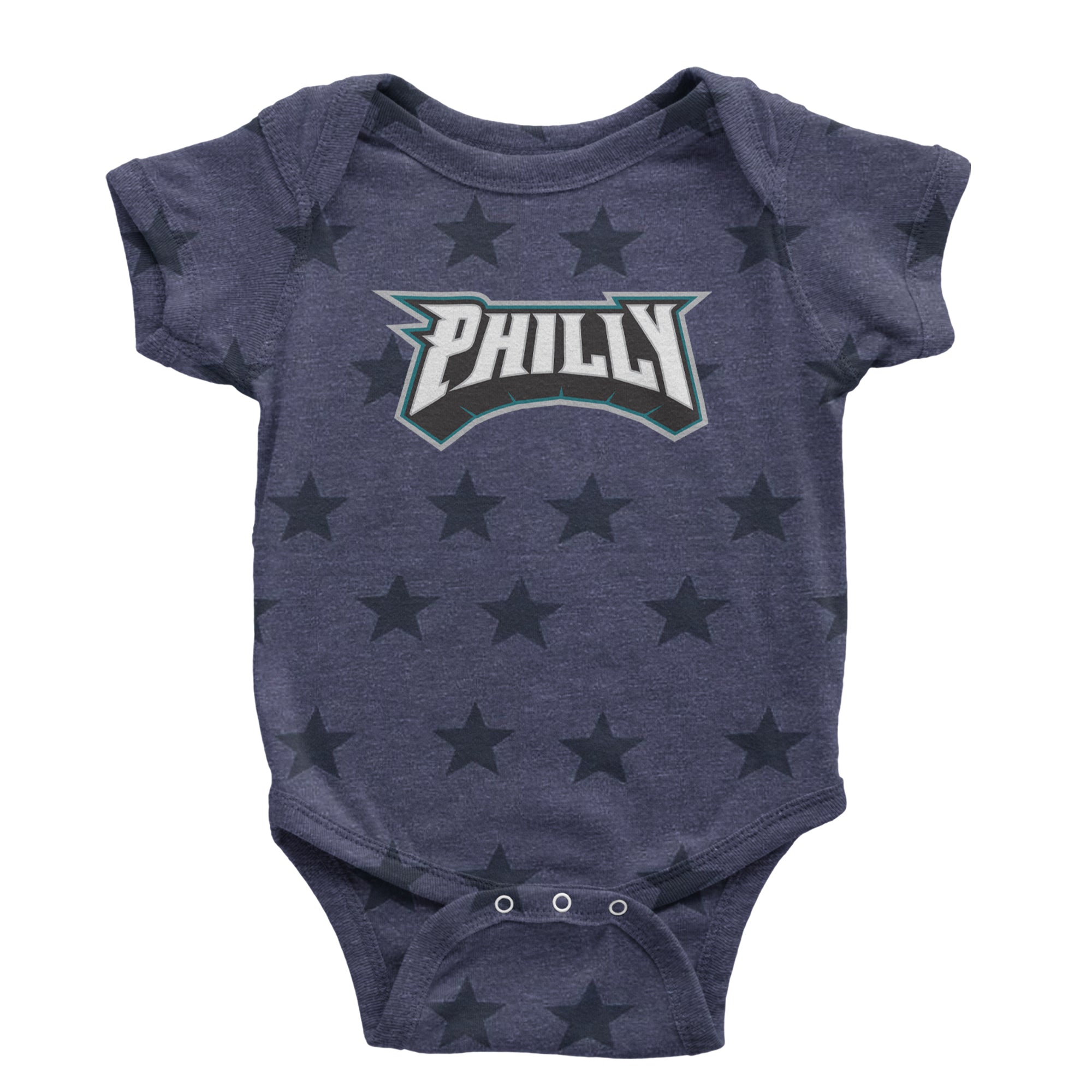 Philly Bold Block Throwback Infant One-Piece Romper Bodysuit Or Toddler T-shirt Navy Blue STAR