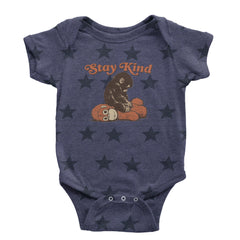 Punch Stay Kind Macaque Infant One-Piece Romper Bodysuit Or Toddler T-shirt Navy Blue STAR