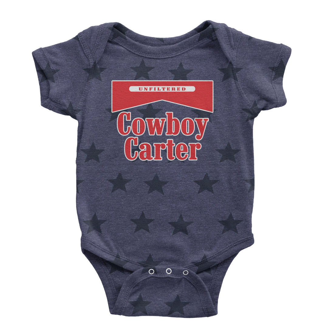 Cowboy Karter Country Act Two Infant One-Piece Romper Bodysuit Or Toddler T-shirt Navy Blue STAR