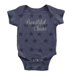 Beautiful Chaos Glitter Music Festival Infant One-Piece Romper Bodysuit Or Toddler T-shirt Navy Blue STAR