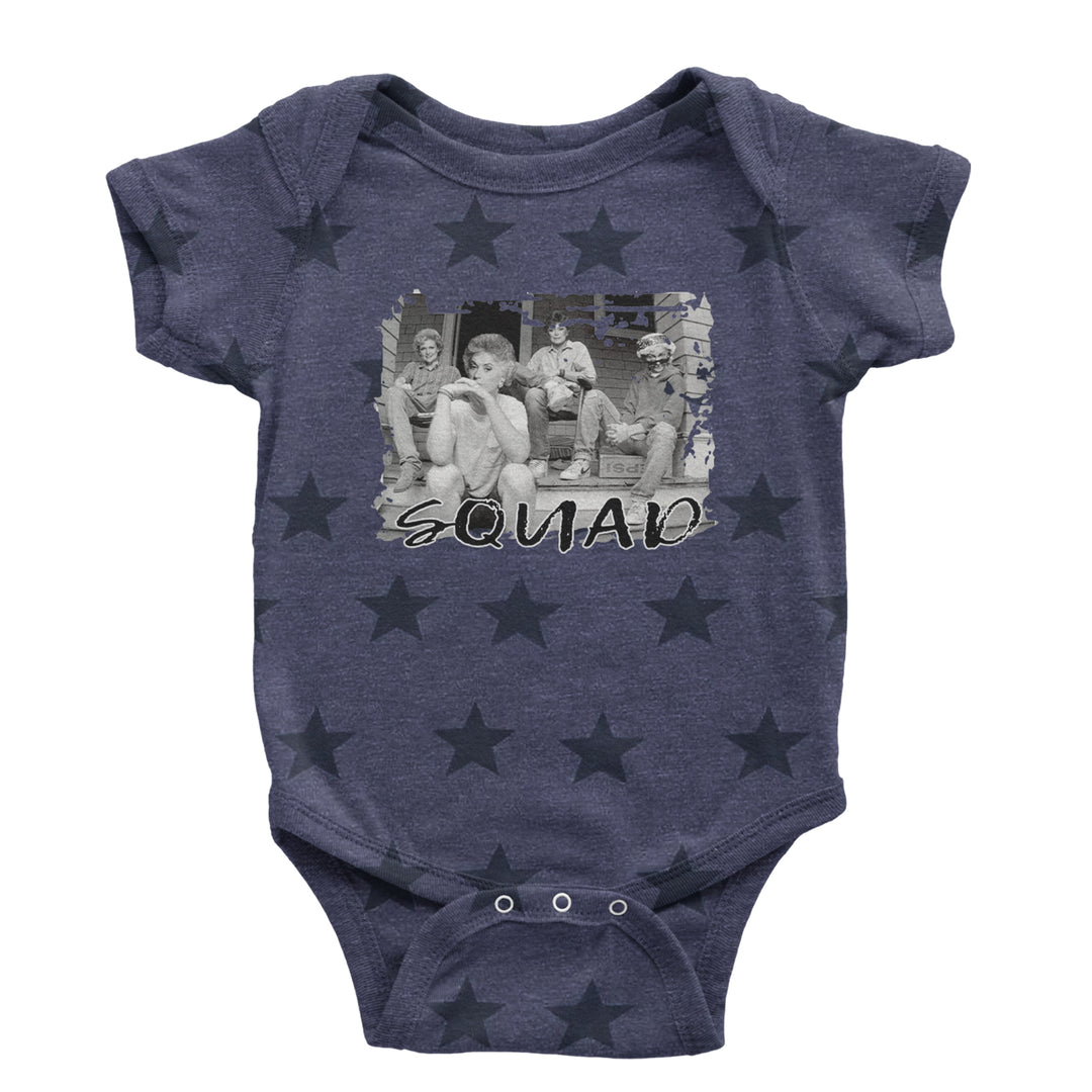 Squad Golden Girls Infant One-Piece Romper Bodysuit Or Toddler T-shirt Navy Blue STAR