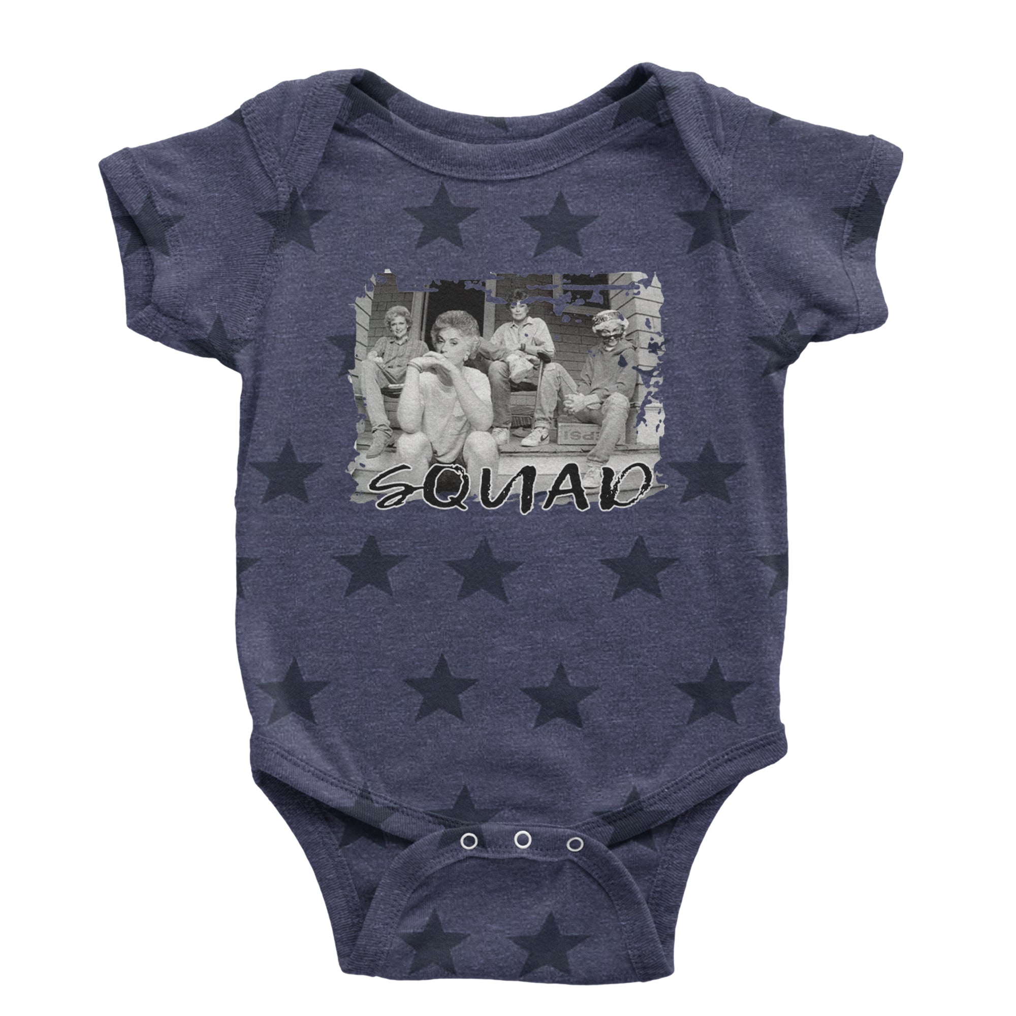 Squad Golden Girls Infant One-Piece Romper Bodysuit Or Toddler T-shirt Navy Blue STAR