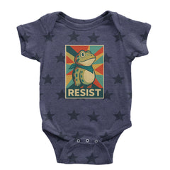 Resist Portland Protest Frog Infant One-Piece Romper Bodysuit Or Toddler T-shirt Navy Blue STAR
